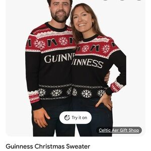 Guinness Black and Red Festive Sweater